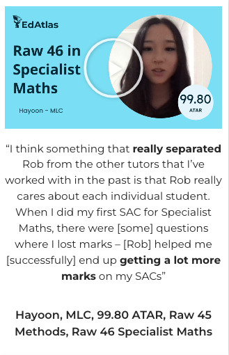 Hayoon, MLC — 99.80 ATAR, Raw 46 Specialist
