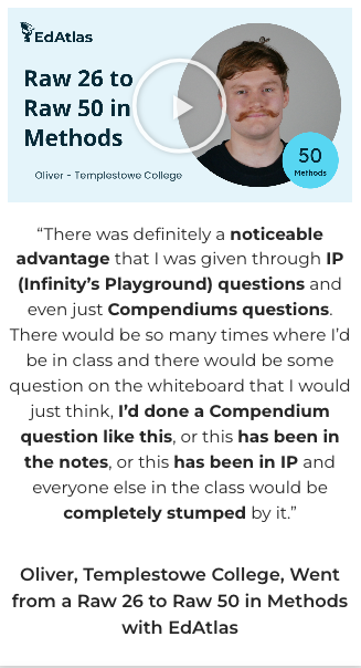 Oliver, Templestowe College — Raw 26 to Raw 50 in Methods
